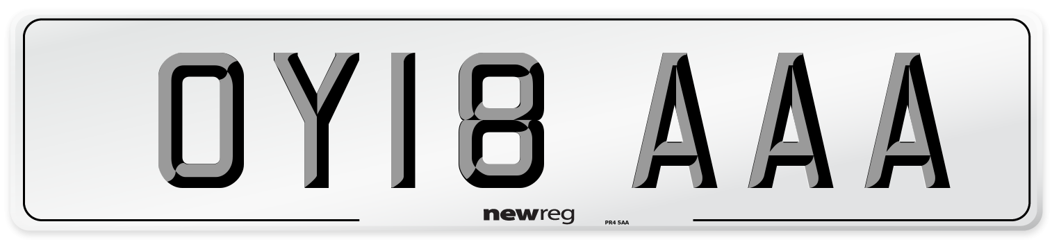 OY18 AAA Number Plate from New Reg